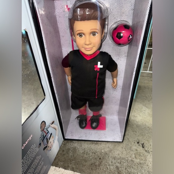 Boy Story Doll - Black and Pink 18” doll - Picture 2 of 3